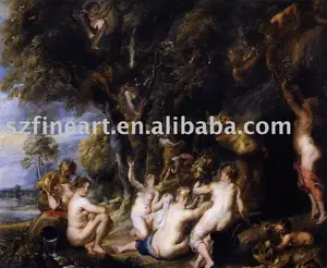 Reproducción de pintura desnuda realista de Peter Paul Rubens(100% pintada a mano)