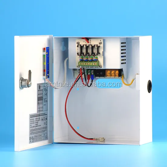 Mini fuente de alimentación de CCTV con salida de 110v CC en caja de Metal con respaldo de batería