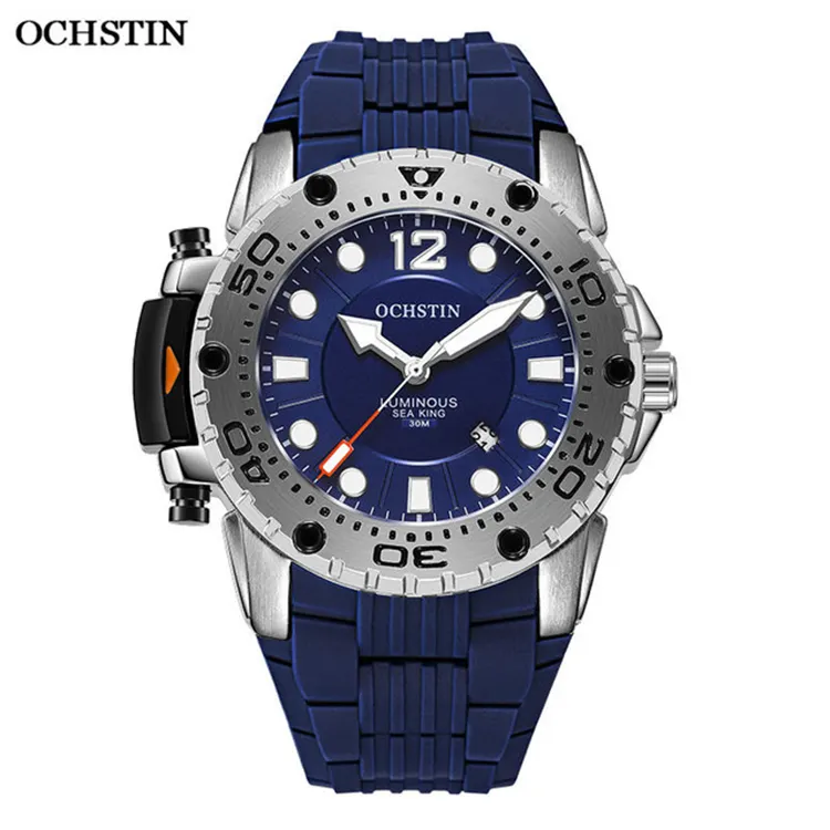 OCHSTIN GQ6124 Men's Watch Big Dial Silicone Quartz Fashion Wrist Watch For Men