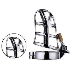 मिश्र धातु धातु पुरुष शुद्धता मुर्गा पिंजरों डिवाइस लिंग ताला - Product Image 4
