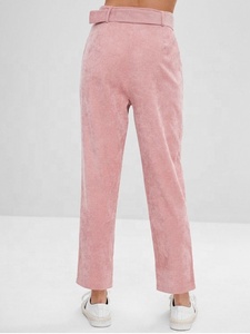 Pantaloni da <span class=keywords><strong>donna</strong></span> Pantaloni da <span class=keywords><strong>donna</strong></span> con cerniera all'ingrosso pantaloni di <span class=keywords><strong>velluto</strong></span> <span class=keywords><strong>a</strong></span> <span class=keywords><strong>coste</strong></span> tinta unita da <span class=keywords><strong>donna</strong></span> - Product Image 3