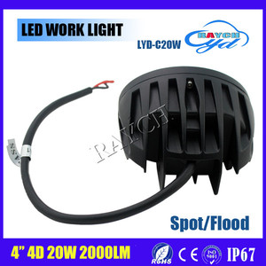 4 <span class=keywords><strong>pulgadas</strong></span> 4D lente <span class=keywords><strong>20</strong></span> W 2000lm LLEVÓ la Luz del Trabajo del coche <span class=keywords><strong>led</strong></span> de conducción Campo A Través de Luz para suv - Product Image 3