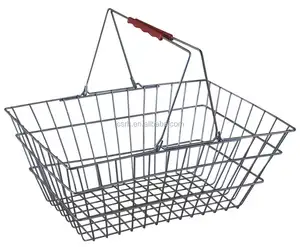 Metal Basket 28L Supermarket Wire Shopping Basket