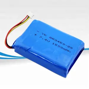 2 s 853450 7.4 v 1500 mah li יון lipo נטענת ליתיום פולימר סוללה