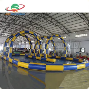 PVC şişme yarış pisti, go kart şişme bariyer