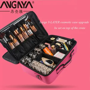 三层化妆包大容量可设置拉杆箱纹绣美容用品化妆包美容化妆工具