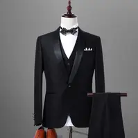 Custom italian 100% wool fabrics wedding suits for men purple royal blue coat pant photos groom suit slim fit