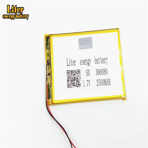 Top sale lipo 3,7 mah 2500 v battery 306080 Li-Polymer rechargeable battery - Product Image 2