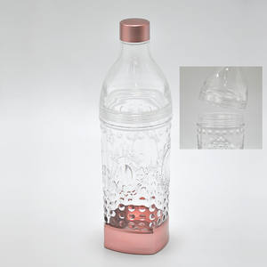 Bouteille d'eau portable en acier inoxydable MS transparente et écologique, étanche, couleur or rose, 800 ml, pour les fêtes - Product Image 1