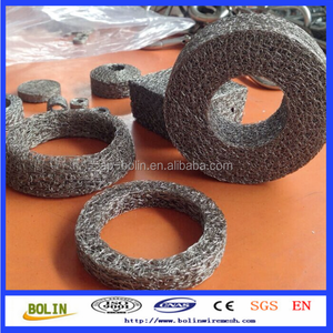 Anneaux d'espacement en maille métallique en acier inoxydable anti-vibrations et d'atténuation acoustique, joints d'air d'échappement, filtres à air en maille tricotée - Product Image 6