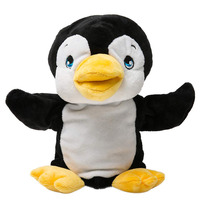 Z546, marionnette à main en peluche de pingouin de 14 pouces, jouets interactifs pour enfants, marionnette à main de pingouin