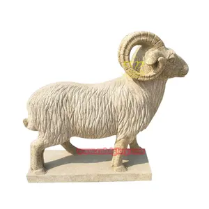 Farm Garden Street Landscape Design stone art animal sculpture decoration High Quality Granite Goat Statue