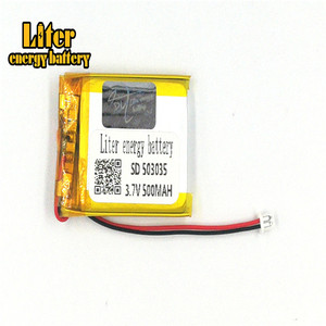 Plug 1.25-2 P 3.7 V 503035 500 mah rechargeable lithium battery for GPS tracker - Product Image 2