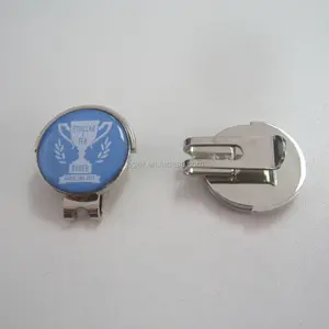 Magnetic golf cap clip with personalized ball marker