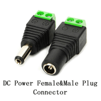 Adaptateur de prise d'alimentation CC mâle/femelle C-Power CP-001SC certifié CE 5,5x2,1 mm pour caméra de vidéosurveillance et bande LED