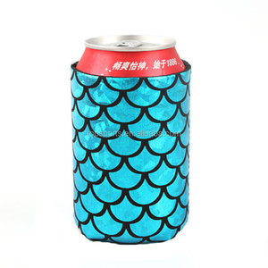 <span class=keywords><strong>Manga</strong></span> de neopreno para enfriar latas de cerveza, balanza de sirena colorida - Product Image 3