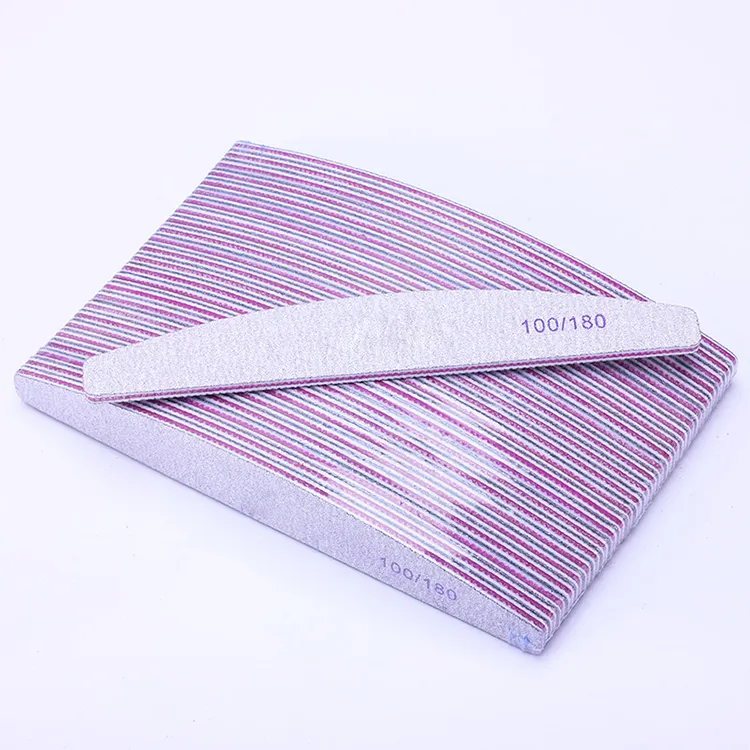 Японская наждачная бумага, пилка для ногтей zebra, прямоугольная, 100/180, серая пилка для ногтей