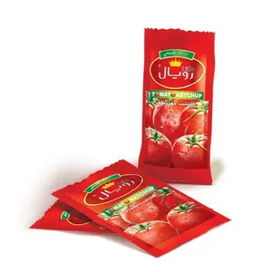 Bustine di Ketchup stampate personalizzate da 10g rotolo di pellicola per imballaggio in pasta di pomodoro