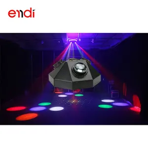 ENDI venta al por mayor Mini giratoria Ufo luz láser con voz activado LED de girasol efectos para la etapa Disco Ktv bar luces-luces 20 - 40