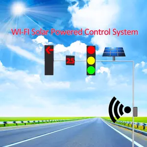 Yüksek kaliteli güneş WIFI trafik kontrol ışığı yol