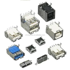 connectors manufacturers usb B type female 9p right angle DIP connector