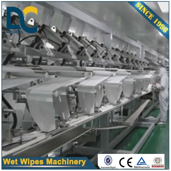 Machine de conversion humide entièrement automatique, w, pour la production de mouchoirs humides et frais