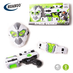 Los niños de sonido de pistola de juguete de plástico de la espada de luz con cosplay cinturón máscara y pistola - Product Image 1