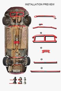 Barra de torre de puntal de alto rendimiento mecanizado CNC para Honda Accord <span class=keywords><strong>G8</strong></span>, barra de torsión de coche de carreras, barra de chasis - Product Image 5