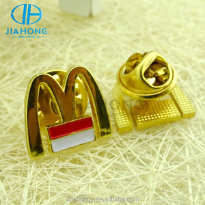 Commercio all'ingrosso su ordine <span class=keywords><strong>M</strong></span> metallo a forma di nome dello smalto pin badge - Product Image 3