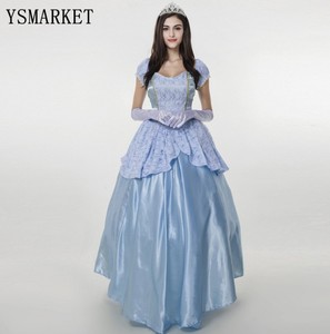 Movie <strong>Sissi</strong> Princess <strong>Dress</strong> Cosplay Costume Lace Halter Maxi Elegant Pattern <strong>Dress</strong> for Women Carnival/Show/Party Blue <strong>Dress</strong> E8900 - Product Image 1