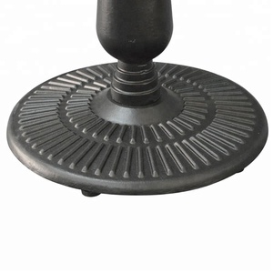 الشمس نمط زهرية أسفل العتيقة الأسود قاعدة من الحديد الزهر طاولة القهوة الساق - Product Image 4