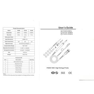 Sondes d'oscilloscope à signal mixte GlobalTone P4060 60 MHz 2000 V Haute Tension 16 bits 60 MSa/s Temps de montée 5,8 ns Kit d'accessoires 100x 1 - Product Image 5
