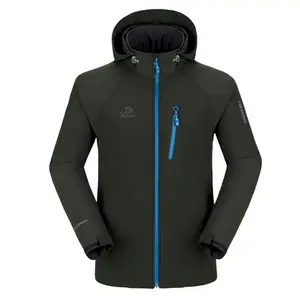 Men's Unisex High Green Softshell Jacket Winter Outdoor Running Quick Dry Rip-Stop Heating Waterproof Reflective Hooded ODM