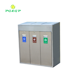 3 <strong>Bin</strong> Trash Can Cabinet Rubbish <strong>Bin</strong> Stainless Steel <strong>Pull</strong> <strong>Out</strong> Waste <strong>Bin</strong> - Product Image 3