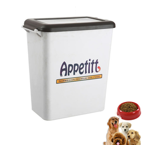 Barril de animais personalizado, atacado, barril de animais de estimação de grau alimentar, recipiente de plástico para cachorro