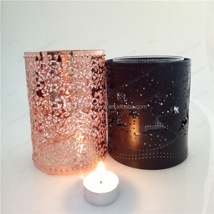 Christmas Decorative Cylinder Black Metal <strong>Lantern</strong> <strong>Candle</strong> With for <strong>Candle</strong> Holder - Product Image 3
