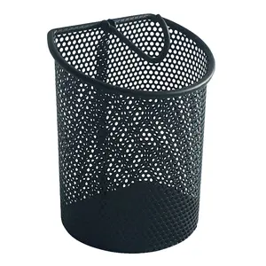 Black Metal Wire Mesh Novelty Pen Holder