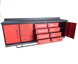 Qingdao 10ft Metal Work Bench With Tool Cabinets for sales