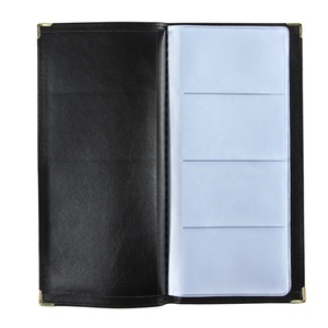 Porte-cartes de visite professionnel en PU noir transparent, capacité 160 cartes, boîte de rangement, album de bureau - Product Image 5