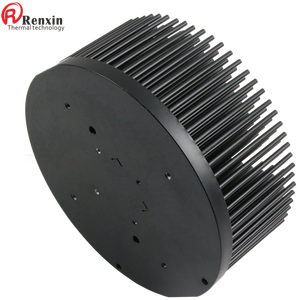 Disipador de calor forjado en frío Pin Fin Disipador de calor pasivo Aluminio Ip67 Redondo 120W Led Cob Cxb3590 Vero 29 Clu048 para Led Grow Light Black - Product Image 1