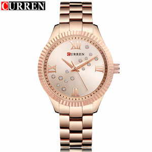 Orologio CURREN 9009 <span class=keywords><strong>da</strong></span> <span class=keywords><strong>Donna</strong></span>, Marca di Lusso, Orologio con Strass, Orologio <span class=keywords><strong>da</strong></span> Polso al Quarzo Elegante per Signore, Reloj Mujer - Product Image 3