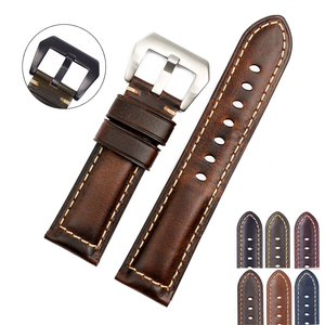 LAIHE Vintage verstellbare Weich öl gewachste Rindsleder Uhren armbänder 20 22 24 26mm Handgelenk Echt leder Uhren armbänder Armband