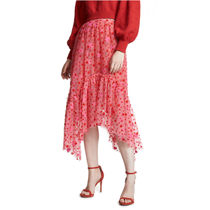 Dolce Sheer di Velluto Che Si Affolla Della Maglia di <span class=keywords><strong>Tulle</strong></span> Red Dot Asimmetrico Increspato Donne del Pannello Esterno Della Ragazza Usura Quotidiana - Product Image 5
