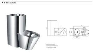 Sanitair Rvs Hygiënisch Gevangenis Toilet, Wc