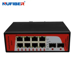 Đầy đủ Gigabit 2 khe cắm SFP 8 cổng Công Nghiệp POE Ethernet Switch