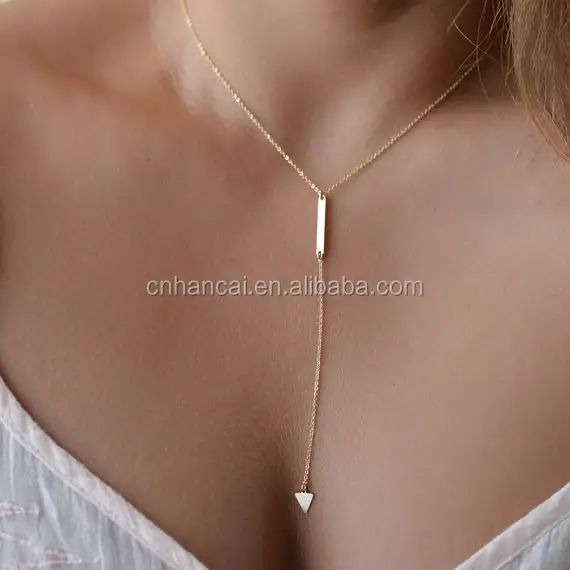 Europe and the United States minimalist simple metal short necklace