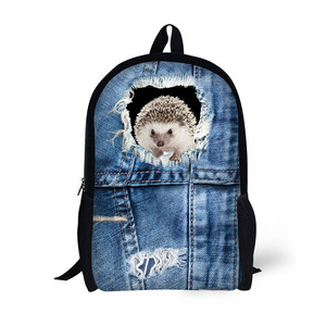 Mới nhất jeans loạt in trường adult túi ba lô cho bé trai - Product Image 2