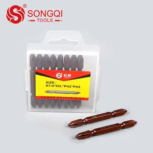 SongQi פיליפס ph2 hex shank 1/4 "כפול הסתיים מברג ביטים