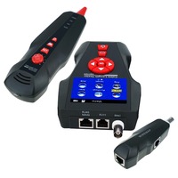 Probador de cable de mano portátil Rastreador de cables POE PING Ethernet Tester RJ45 RJ11 BNC Red coaxial STP/UTP 5E, 6E