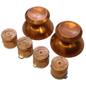 Miễn phí vận chuyển nhôm 3D Analog Joystick Stick cap thumbsticks bìa + đạn hành động nút cho PS4 điều khiển nút kim loại - Product Image 5